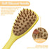 Pet Silicone Shampoo Brush for Dogs & Cats, Washing Brush with Handle for Bathing, Massaging, Hair Removal (Yellow)