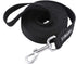 Strong Durable Nylon Dog Training Leash, 1 Inch Wide, 6 ft, 10 ft, 15 ft Long for Small and Medium Dogs (Black, 10 Feet)