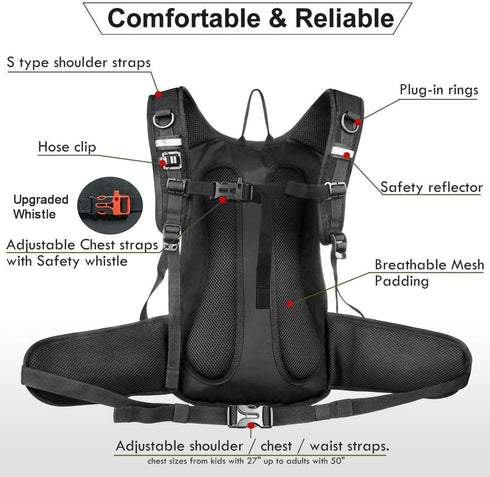 Hydration Pack, Insulated Backpack with 2L BPA Free Water Bladder for Hiking and Camping