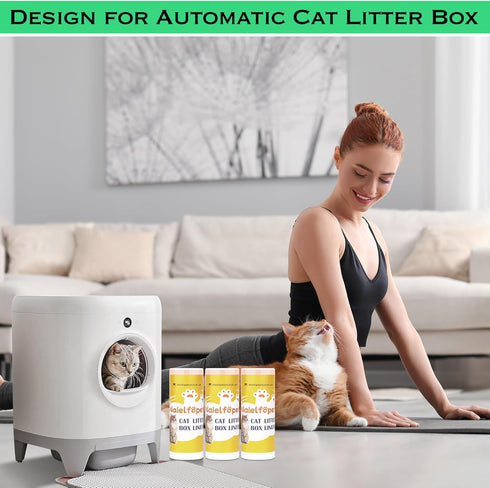 40 Count PuraMax2 Drawstring Automatic Cat Litter Box Liner Bags, Disposable Heavy Duty Cat Litter Liners, Replaced