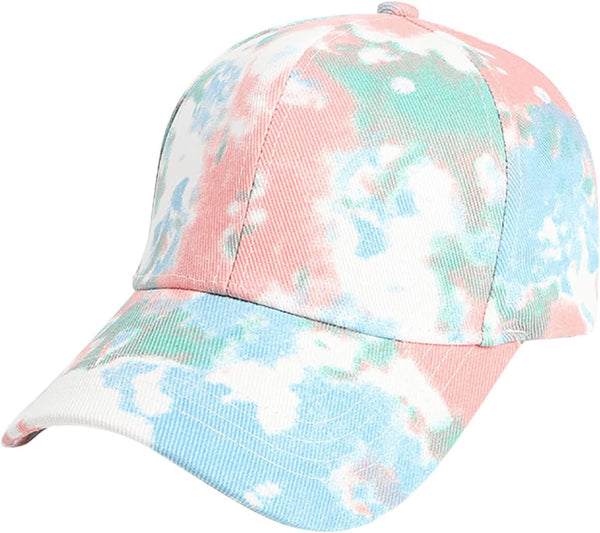 YOLAI Casual Mens and Womens Summer Fashion Tie Dye Cap Casual Sunscreen Baseball