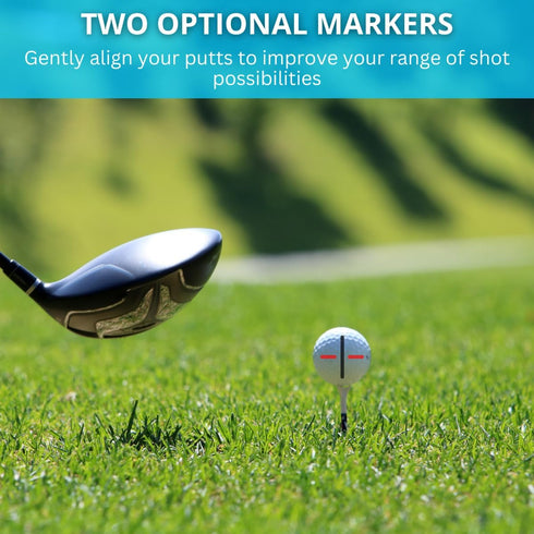 Golf Ball Line Marker Tool, Putting Alignment Marking Tool, Easy to Carry Golf Accessories, 2 Pack