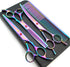 7.0in Titanium Professional Pet Grooming Scissors Set, Straight & Thinning & Curved Scissors, 3pcs Set for Dog Grooming