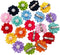 PET SHOW 10 Pairs Flower Small Dogs Hair Bows - 10 Colors with French Barrette Hair Clips