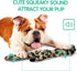SHARLOVY Dog Squeaky Toys, 3 Pack No Stuffing Crinkle Plush Toys for Small Breeds and Puppies