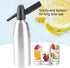 Denash 1L Soda Siphon Bottle,Portable Retro Alloy Soda Siphon, Carbonated Seltzer Water Maker with Pressure Regulator