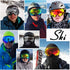 SPOSUNE Ski Goggles Over Glasses - UV400 Anti-Fog Snow Goggle for Men, Women, Youth