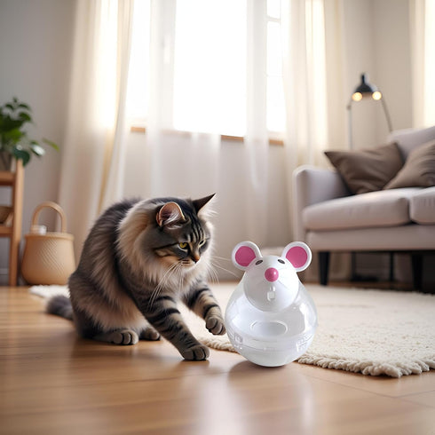 SquarezhenBo Mouse Shape Interactive Toys for Cats Toy,Play Cat Toy Pet Cat,Kitte Treat Holder Food Storage Dispenser