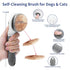 5 in 1 Dog Grooming Kit - Shedding Brush Set for Short & Long Haired Pets - Self-Cleaning Slicker Brush - Gray,