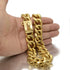 18K Gold Dog Chain Collar, Walking Metal Chain with Secure Buckle, Strong Heavy Duty Chew Proof for Dogs (16")