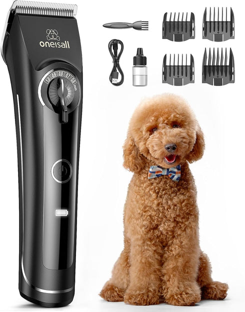 oneisall Dog Clippers for Grooming Doodles Poodles Thick Curly Hair,Low Noise Heavy