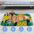 Generic Summer 28" X22" Cats Dog Cooling Mat Ice Silk Cooling Mat for Dogs Outdoor Pineapple Leaf Pattern Cat Bed