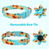 Cute Dog Collar - Fancy Floral Boy Dog Collar with Sunflower Bowtie for Small Medium Large Dogs, Spring Summer Design