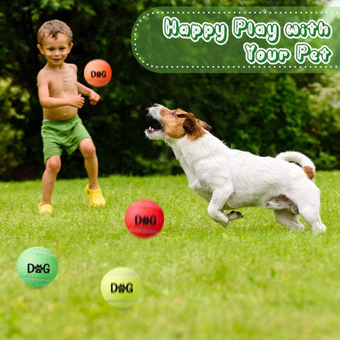 30 Pieces Tennis Balls for Dog Bulk, Colorful Interactive Pet Dog Gift for Play, Training, 2.5 Inch Easy Catching