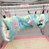 LEFTSTARER Guinea Pig Accessories, Sugar Glider Cage Accessories, Hamster Rat Toys, Ferret Hammock (Green-Star)