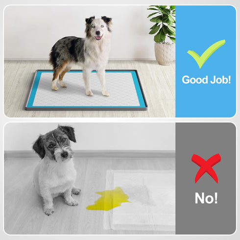 Filmicy 24 24 Pee Pad Holder for Dogs,Silicone Dog Puppy Pad Holder, x No Spill Raised Lip High Edge,Portable