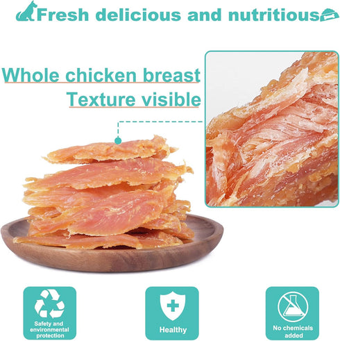 1lb/454g Chicken Jerky for Dogs Treats Training Snacks Dog Chew Treats Rawhide Free for Small and Large Dog