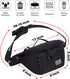 Rough Enough Black Cordura Mens Fanny Pack, Tactical Crossbody Waist Pack for Hiking and Fishing