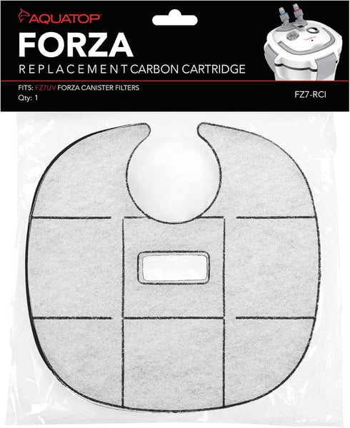 Aquatop Replacement Carbon Cartridges for Forza FZ7 Canister Filters, Keeps Water Crystal Clear
