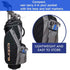 VIPMOON Golf Club Groove Sharpener Tool, Brush & Cleaner with Retractable Carabiner, for Wedge & Irons, U & V-Grooves