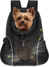 WOYYHO Pet Dog Carrier Backpack, Ventilated Mesh Front Backpack for Small Dogs, Safety Belt for Travel & Hiking (M,
