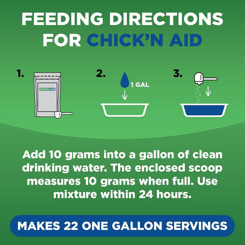 8 oz Immune Pivotal Feeds Chickn Aid Poultry Supplement Electrolytes, Probiotics & Vitamins for Chickens, Ducks