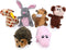 ZippyPaws Burrows Replacement Miniz 6-Pack Assortment - Plush Refills for Interactive Dog Toys