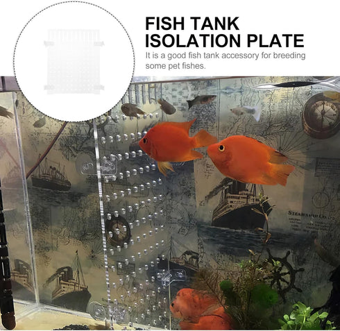 1pc Acrylic Fish Tank Divider Board with Suction Cup, Large Aquarium Divider for Mixed Breeding