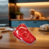 GOUDOGEDC Realistic Food Steak Plush Dog Squeaky Toy, Soft Food Shape Pet Chew Toy for Small Medium Dogs