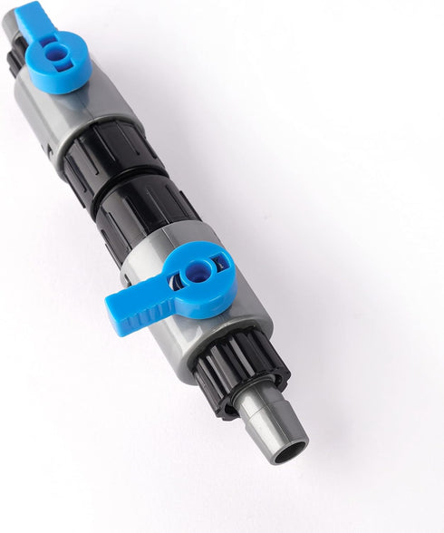 LANDEN Double Tab Connector for Aquarium, Canister Filter Hose, Quick Release Valve, Fish Tank Water Flow Control