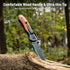 Pocket Knife for Men - 3.46" Sharp Blade Wood Handle Folding Knife with Clip and Glass Breaker, EDC for Camping,