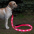 BSEEN LED Dog Leash, USB Rechargeable Light Up Leash for Nighttime Dog Walking (Pink?, 47 Inch)