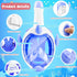 Kids Snorkel Mask, Full Face 180° Panoramic View, Anti-Fog Diving Gear for Ages 4-15, Dry Top