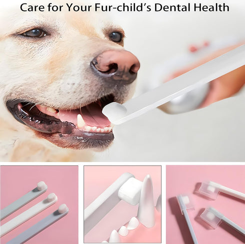 3 Pack LINGXIYA Pet Toothbrush, Extra Soft Dog & Cat Toothbrushes Dental Cleaning Brushes for Puppy Small Pet and Cat