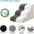 Dog Stairs for Couch or Low Bed, 3 Tiers Foam Pet Steps for Small Dogs, Dark Grey, 15.7x22.4x15.7in
