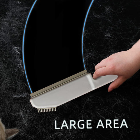 Pet Hair Removal Brush, 3 in 1 Mirror Cleaning Brush with Scratch Free Rubber Bristles for Cars, Carpets