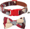 Dog Collar with Bow Tie, Adjustable Pet Collar for Small Medium Large Dogs and Cats with Stylish Pattern