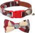 Dog Collar with Bow Tie, Adjustable Pet Collar for Small Medium Large Dogs and Cats with Stylish Pattern