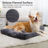 Dog Crate Bed Washable Jumbo Dog Beds for Large Dogs, Deluxe Thick Flannel Fluffy Comfy Kennel Pad, 48 x 29 Inch, Gray