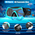 Snorkeling Gear for Adults, Dry-Top Snorkel Set with Scuba Diving Mask, Anti-Leak Anti-Fog Tempered Glass Lens