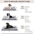 WNPETHOME Orthopedic Dog Beds for Large Dogs, Extra Large Waterproof Bed with Removable Washable Cover, Anti-Slip