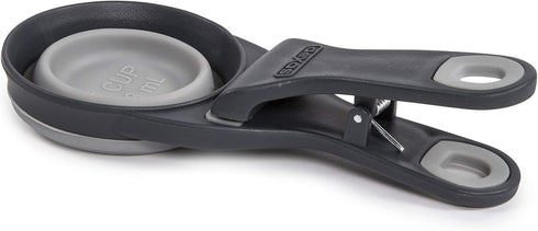 Dexas Pets Collapsible KlipScoop Dry Dog Food Scoop and Bag Clip, Light Gray, 1/2 Cup Capacity (PW650432429)