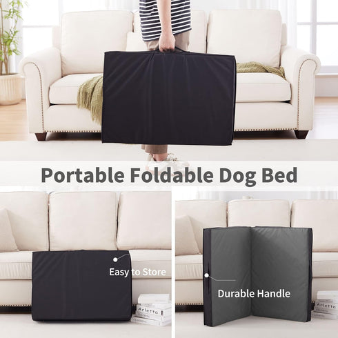 Outdoor Dog Beds for Large Dogs, Waterproof Portable Bed with Washable Cover, Foldable Cooling Orthopedic Bed, 35inch