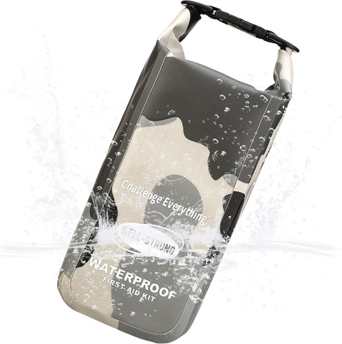Waterproof Emergency Kit for Boat, Fishing, Kayaking, Swimming, Camping, Rafting, Beach - Camouflage Grey