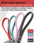 Dog Leash, Metal Pet Leash with Comfortable PU Leather Handle for Small and Medium Dogs, 4 FT (Pink)