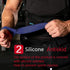 SKDK Cotton Hard Pull Wrist Lifting Straps with Neoprene Cushioned Padded Grips - Anti-Skid Silicone for Weightlifting