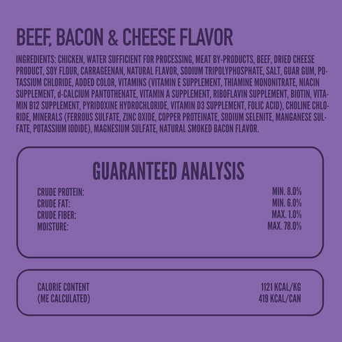 13.2 oz (Pack 12), A Strong Heart Wet Dog Food, Beef, Bacon & Cheese Flavor - Cans of Made in The USA with Real Beef