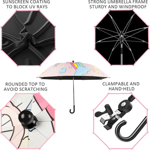 BUSYSIR Kids Beach Folding Camping Chair - Kids Camping Chair with Outdoor Umbrella - Lightweight and Sturdy