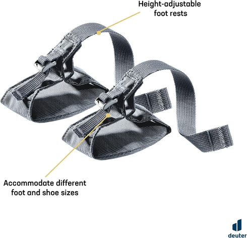 Deuter Kid Comfort Foot Loops - Graphite Foot Support for Carriers