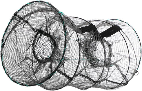 Beaupretty Collapsible Shrimp Trap Fishing Bait Net Round Spring Cage Folded Cast